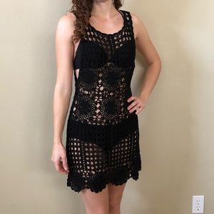 Free people crochet coverup dress
